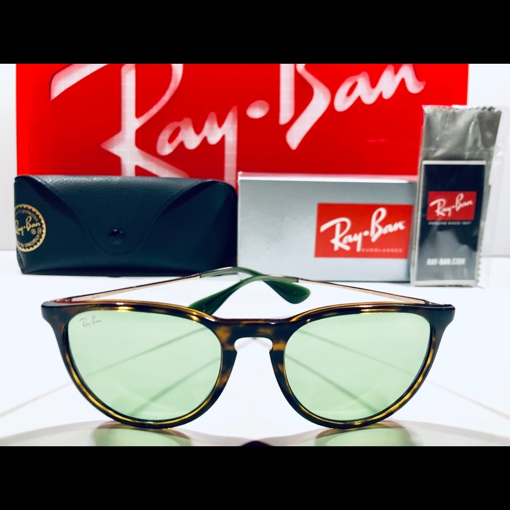 Ray-Ban Sunglasses Erika Havana Brown Green Lens